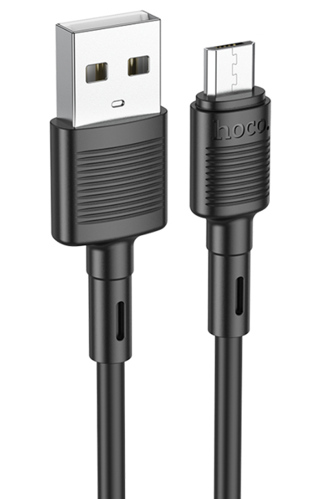Кабель microUSB HOCO X83 Victory длина 1м, ток до 2,4А, коробка, черный