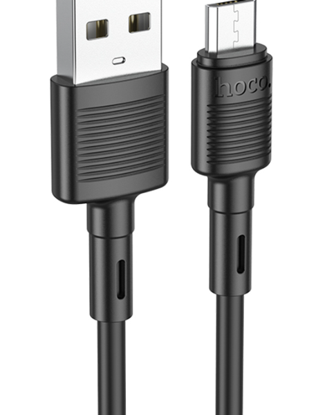 Кабель microUSB HOCO X83 Victory длина 1м, ток до 2,4А, коробка, черный