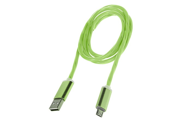 Кабель microUSB светящийся 249