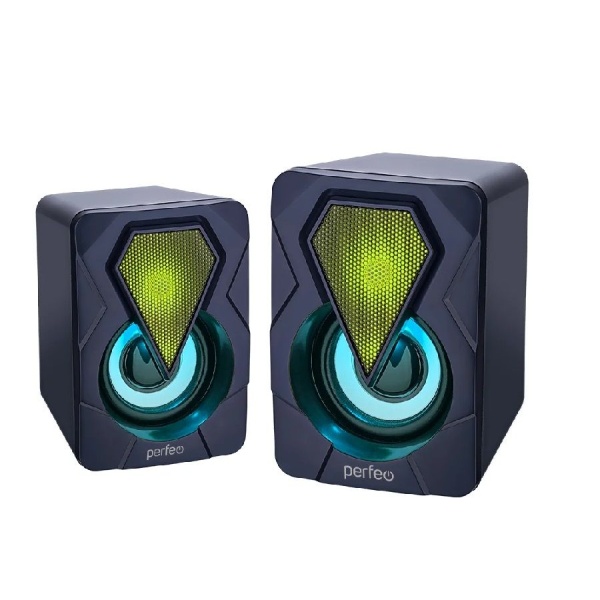Акустические системы 2.0 Defender Onyx 2х3Вт подсветка, питание от USB черный (65038)