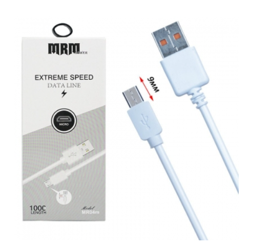 Кабель USB MR04m Micro 1000mm (длинный штекер) (White)