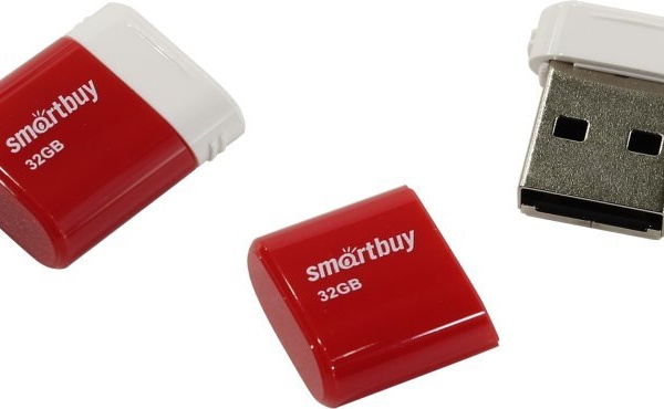 Флэш диск 16 GB USB 2.0 SmartBuy Lara Red с колпачком