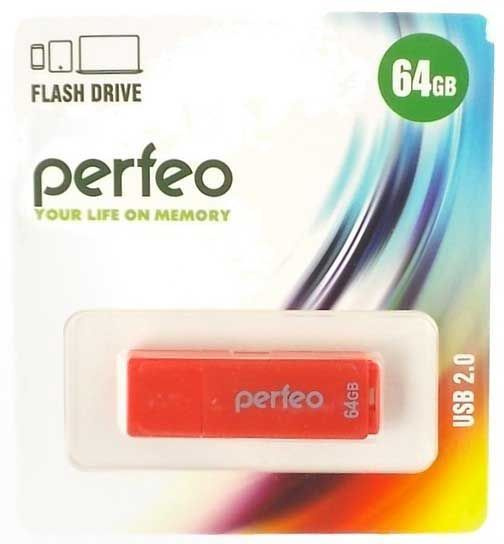 Флэш диск 4 GB USB 2.0 Perfeo C04 Koi Fish Red с колпачком