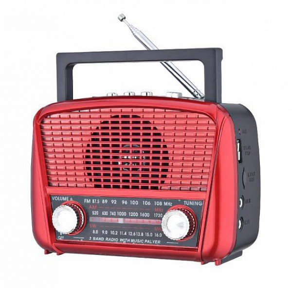 Приемник Haoning HN-289UAT аккумуляторно-сетевой, 220V шнур в комплекте, AUX/USB/microSD до 32Гб,3.5