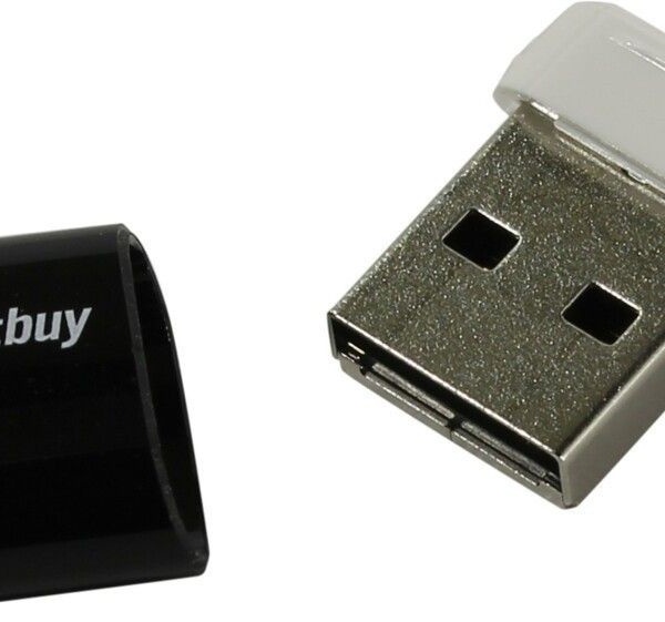 Флэш диск 64 GB USB 2.0 SmartBuy Lara Black с колпачком
