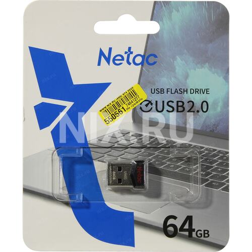 Флэш диск 64 GB USB 2.0 Netac UM81 черный