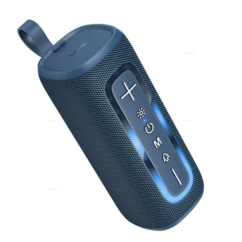 Акустическая система mini MP3 HOCO HC36 Brocade 10Вт Bluetooth 5.4, MP3, microSD, USB, TWS, синий