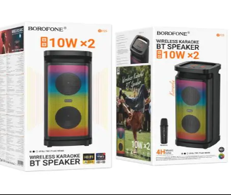 Акустическая система mini MP3 Borofone BP25 Vida 20Вт Bluetooth 5,4, MP3, microSD, USB, AUX 3.5черны